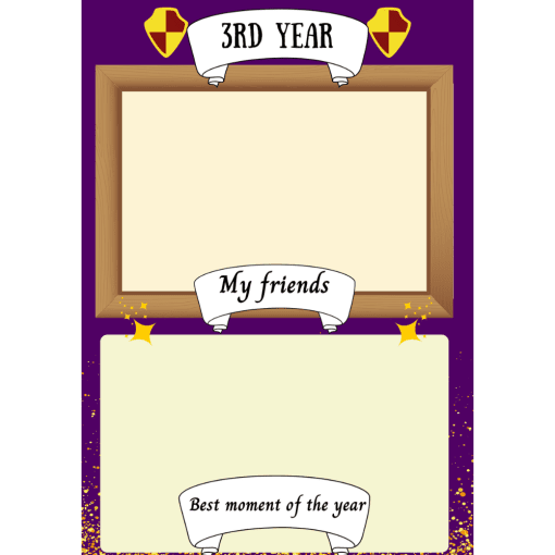 Yearbook page template.