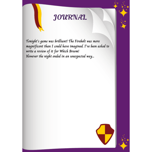 Purple background with journal page template.