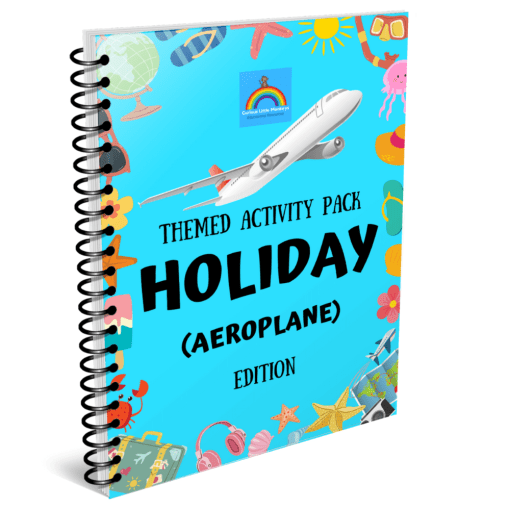 Blue Holiday Activity Pack for children book cover.