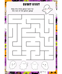 Simple maze with a ghost theme.