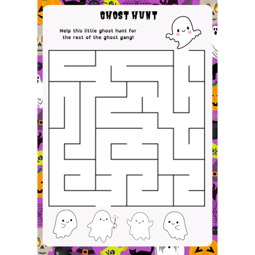Simple maze with a ghost theme.