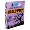 Halloween Activity Book cover showing spooky scene.